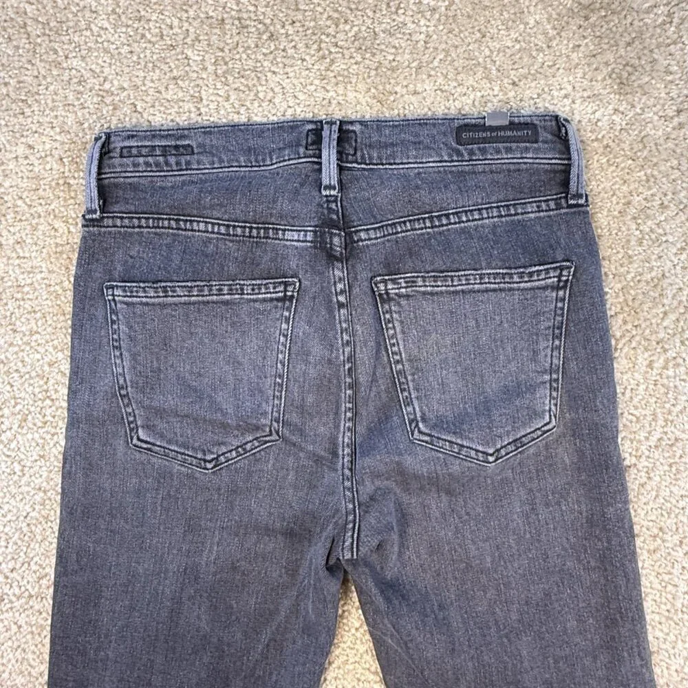 Citizens of Humanity Rocket Mid Rise Skinny Jeans Womens Size 26 Black Gray F681